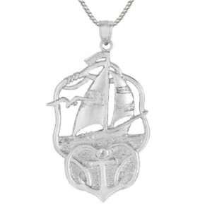 【送料無料】ジュエリー・アクセサリー シルバースターリングボートアンカーペンダントメイドインアメ..