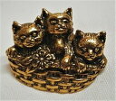 【送料無料】ジュエリー・アクセサリー エイボンチャットチャトンパニエメタルドーレエリアbijou vintage broche signe avon chat cat chaton panier metal dore vieilli j8(4)