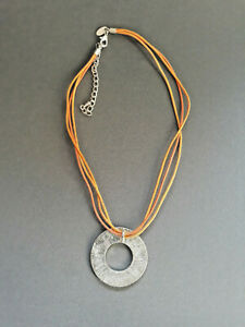 hokushinの【送料無料】ジュエリー・アクセサリー ネックレスヴィンテージオレンジメタルネックcollier ancien, tour de cou metal orange vintage 38｜アングル2