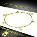 【送料無料】ジュエリー・アクセサリー ステンレススチールブレスレットテディベアチェーンリンクbracelet cheville acier inoxydable liens chains ourson en peluche