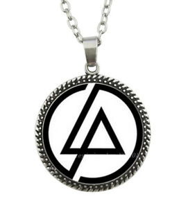 【送料無料】ジュエリー・アクセサリー リンキンパークホワイトペンダントネックレスシルバースチールcollier pendentif linkin park fond blanc, acier argente