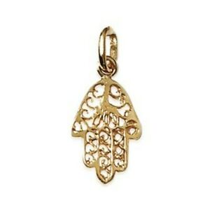 ジュエリー・アクセサリー イスラムレースファティマメッキペンダントpendentif en plaque or petite main de fatima en dentelle religion musulmane