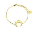 【送料無料】ジュエリー・アクセサリー ムーンホーンスチールポイントファインチェーンブレスレットbc3448f bracelet fine chaine avec corne lune contour points acier dore(4)