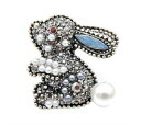 【送料無料】ジュエリー・アクセサリー ピンウサギスチールbroche epingle mignon petit lapin acier et perles
