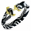 【送料無料】ジュエリー・アクセサリー ファッショナブルブレスレットレザーメッキカラーbracelet alliage a la mode et peinture artistique en cuir pu plaque de couleur d(4)