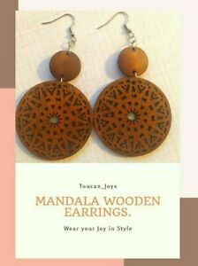 【送料無料】ジュエリー・アクセサリー マンダラオレッキーニインレグノアフォルマディマンダラmandala orecchini in legno a forma di mandala(4)