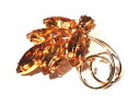 【送料無料】ジュエリー・アクセサリー ブローチブローチピンbroche alliage dore feuillage cristal citrine sur griffes brooch