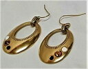 【送料無料】ジュエリー・アクセサリー リアソフィアメタルゴールドラインガラスbijoux vintage boucles doreilles signe lia sophia metal dore verre strass a3