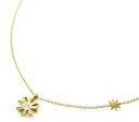【送料無料】ジュエリー・アクセサリー ファインチェーンネックレスフラワーペンダントゴールドスチールセンターcc3323e collier fine chaine pendentif fleurs petales acier dore et centre s