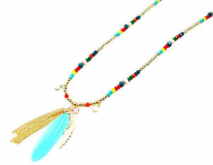 【送料無料】ジュエリー・アクセサリー ソティールコリアーパールペンダントフェザーメタルチェーンcl612 sautoir collier perles multicolore pendentif plumes et chaines metal