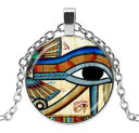 【送料無料】ジュエリー・アクセサリー ネックレスペンダントシンボルホルスエジプトスチールチェーンcollier pendentif symbole oeil dhorus dieu egypte, chaine acier