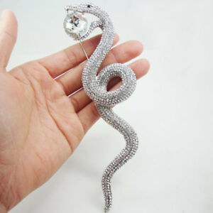 【送料無料】ジュエリー・アクセサリー ブローチピンクリアラインヘビluxurious long white snake pendant animal brooch pin clear rhinestone crystal