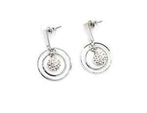 【送料無料】ジュエリー・アクセサリー ダブルサークルアルゲンイヤリングドーディーズペンダントbo884e boucles doreilles pendantes avec double cercles contour metal argen