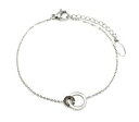 【送料無料】ジュエリー・アクセサリー チャームダブルシルバースチールサークルファインチェーンブレスレットbc3300d bracelet fine chaine...