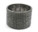 【送料無料】ジュエリー・アクセサリー グレーストラスシックカフブレスレットbc1154e bracelet manchette chic ornee de strass gris