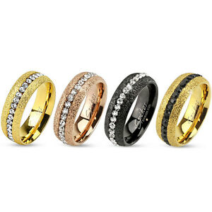 【送料無料】ジュエリー・アクセサリー クリスタルシーディングスチールカップルエンゲージメントリングbague pour femme cristal paillettes acier inoxydable de couple fiancailles(4)