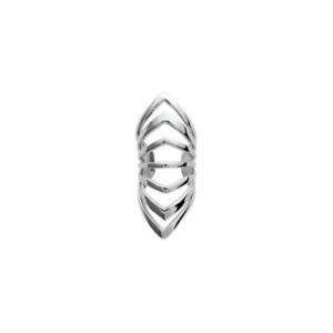 【送料無料】ジュエリー・アクセサリー シルバーイヤーリングローディエストリエkbc bague doreille argent 925 rhodie striee 9 x 22 mm