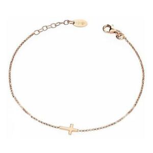 hokushinの【送料無料】ジュエリー・アクセサリー ブラチャレアメンコンクローチェプレガアルジェントキウズラモアマブルクルコランレロサトbracciale amen con croce prega,ama brcr colore rosato in argento 925 chiusura mo｜アングル2