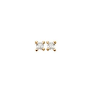 ̵ۥ奨꡼꡼ 󥰥ɥץ졼ȥ륳˥ॹboucles d oreilles clous plaque or zirconium carre 3mm