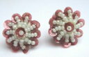 ジュエリー・アクセサリー イヤリングラウンドスパンコールビーズboucles doreilles a vis ancienne ronde creation paillettes petites perles 2103