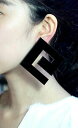 【送料無料】ジュエリー・アクセサリー イヤリングハイパービッグboucles doreilles clips hyper gros carre geometrique noir bb 10