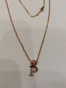 【送料無料】ジュエリー・アクセサリー ブラザーズウェイスチールローズネックレスナインbrosway, collier 45cm avec lettre initiale p en acier roses , neuf