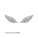 【送料無料】ジュエリー・アクセサリー シルバーイヤリングローディッドシックチゼルcontours doreilles en argent 9251000 rhodie plumes ciselees chic