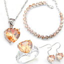 【送料無料】ジュエリー・アクセサリー イヤリングリングジュエリーナチュラルモルガマイトシルバーブレスレットwoman jewelry natural morganite gemstone silver bracelet pendant earrings rings