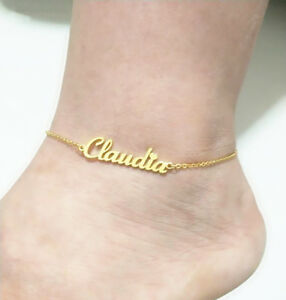 【送料無料】ジュエリー アクセサリー ブレスレットカスタマイズチェーンアンクレットパーソナライズジュエリーcustomized chain anklet personalized name jewelry gift for her ankle bracelet