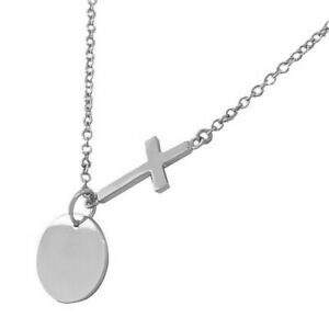 【送料無料】ジュエリー・アクセサリー シルバースターリングサークルラテンクロスネックレス925 argent sterling cercle latin croix religieux femmes collier