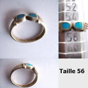 【送料無料】ジュエリー・アクセサリー ターコイズシルバーリングアニスパターンサイズbague argent anienne turquoise motifs symetrique, la taille 56