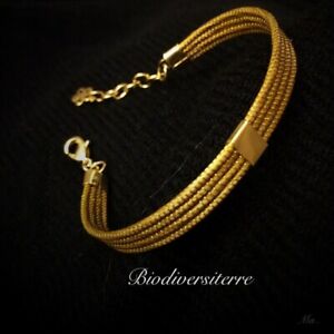 【送料無料】ジュエリー・アクセサリー カピムドウラドストランドブレスレットブラジルゴールドbracelet 4 brins en capim dourado, lor vegetal du bresil