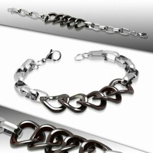 【送料無料】ジュエリー・アクセサリー ダークブラウンロックサークルトーンセラミックブレスレットbracelet en ceramique a 2 tons avec cercle de verrouillage tordu brun fonce avec