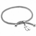 【送料無料】ジュエリー・アクセサリー テディベアチャームステンレススチールブレスレットbracelet en acier inoxydable avec charm ours en peluche