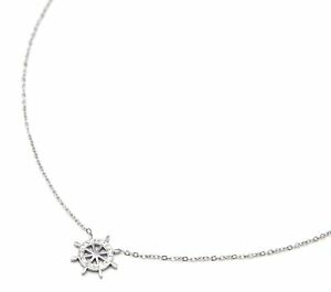 【送料無料】ジュエリー・アクセサリー ファインチェーンカラーアトバーネイルストラスシルバースチールcc2793e collier fine chaine pendentif gouvernail strass et acier argente