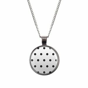 【送料無料】ジュエリー・アクセサリー エンドウシルバーマイレリーコリアーmylery collier avec motif a pois pointille noir blanc argent ou