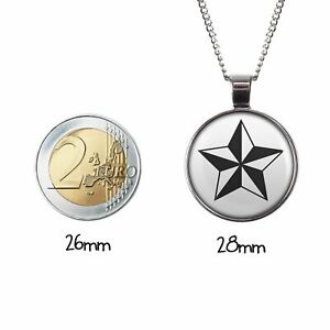 hokushinの【送料無料】ジュエリー・アクセサリー モチーフシルバーホワイトタトゥーネックレスmylery collier avec motif nautique etoile lac tatouage blanc argent ou b｜アングル3