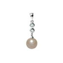 【送料無料】ジュエリー・アクセサリー シルバーペンダントジルコニウムパールユクレガラスpendentif argent 925 zirconium perle en verre ecrue 10mm(4)