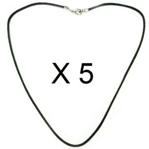 ̵ۥ奨꡼꡼ åȥꥢɥ֥å륳åȥ֥ꥢȥ󥰥lot de 5 collier cordon noir 2mm coton huile brillant longueur 35 a 80 cm