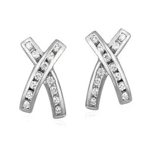 【送料無料】ジュエリー・アクセサリー シルバーマッシブキュービックジルコンクルセイダーイヤリング925 argent massif zircon cubique x croise boucles doreilles goutte