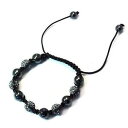 【送料無料】ジュエリー・アクセサリー トックヘマタイトグレークリスタルボールディスコブレスレットtoc hematite traitee amp; gris cristal boule disco bracelet reglable