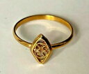 yzWG[EANZT[ tBOS[hbLOk[S[hbLoQp`bague plaque or en filigrane 62 gold plated ring neuve poinconne