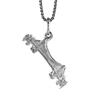 ̵ۥ奨꡼꡼ С󥰥֥å֥åڥȥ֥åꥢܥåargent sterling brooklyn bridge 3d pendentif breloque,18 italien boite