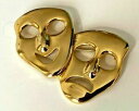 【送料無料】ジュエリー・アクセサリー レアヴィンテージブローチマスクゴールドカーニバルヌーヴrare grande broche vintage masque carnaval dore neuve 6cm