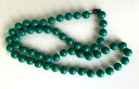 【送料無料】ジュエリー・アクセサリー コリアーヴィンテージプラスチックパールcollier vintage perle plastique vert bleu neuf62cm 9mmm