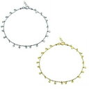 ジュエリー・アクセサリー シルバースターリングモチーフチェヴィルブレスレットargent sterling confetti motif bracelet de cheville