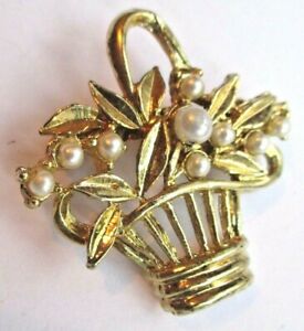 【送料無料】ジュエリー・アクセサリー ブローチゴールドカラーレトロバスケットオープンビーズbelle b..