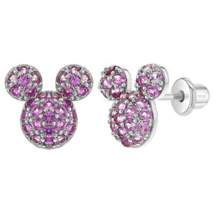 【送料無料】ジュエリー・アクセサリー シルバースターリングマゼンタジルコネマウスクリュ925 argent sterling magenta zircone souris clous pour jeune filles amp; ados