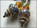 【送料無料】ジュエリー・アクセサリー ブロンズガラスイヤリングスピナーブローチboucles doreilles bronze vert en verre file au chalumeau par une artiste fileu
