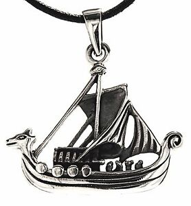 【送料無料】ジュエリー・アクセサリー レディペンダントシルバーバイキングボートドラゴンpreta pende..